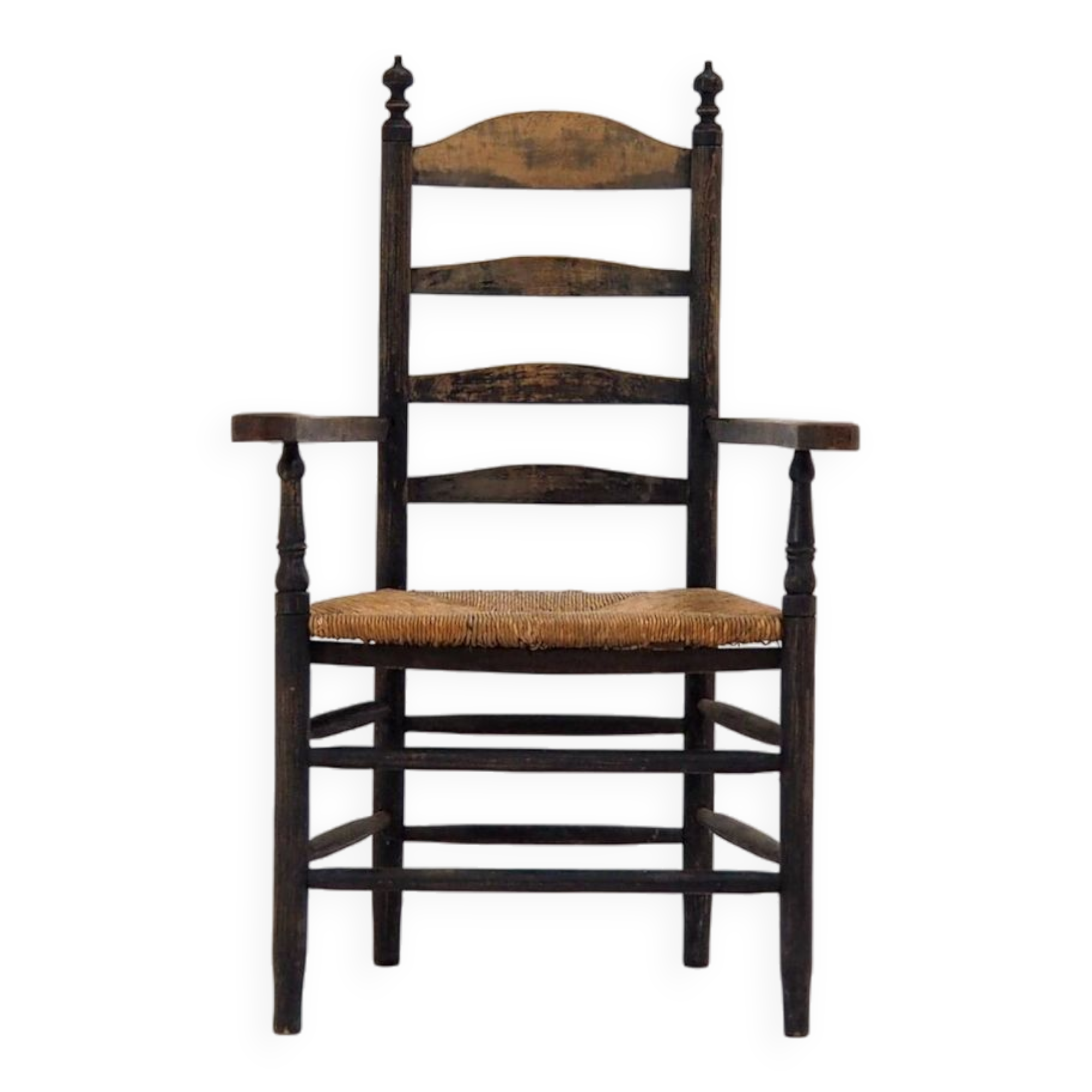 Chaise d'appoint antique « Ladder Back », Pays-Bas vers 1900