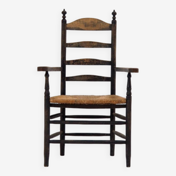 Chaise d'appoint antique « Ladder Back », Pays-Bas vers 1900