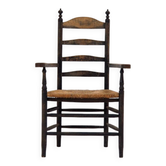 Chaise d'appoint antique « Ladder Back », Pays-Bas vers 1900