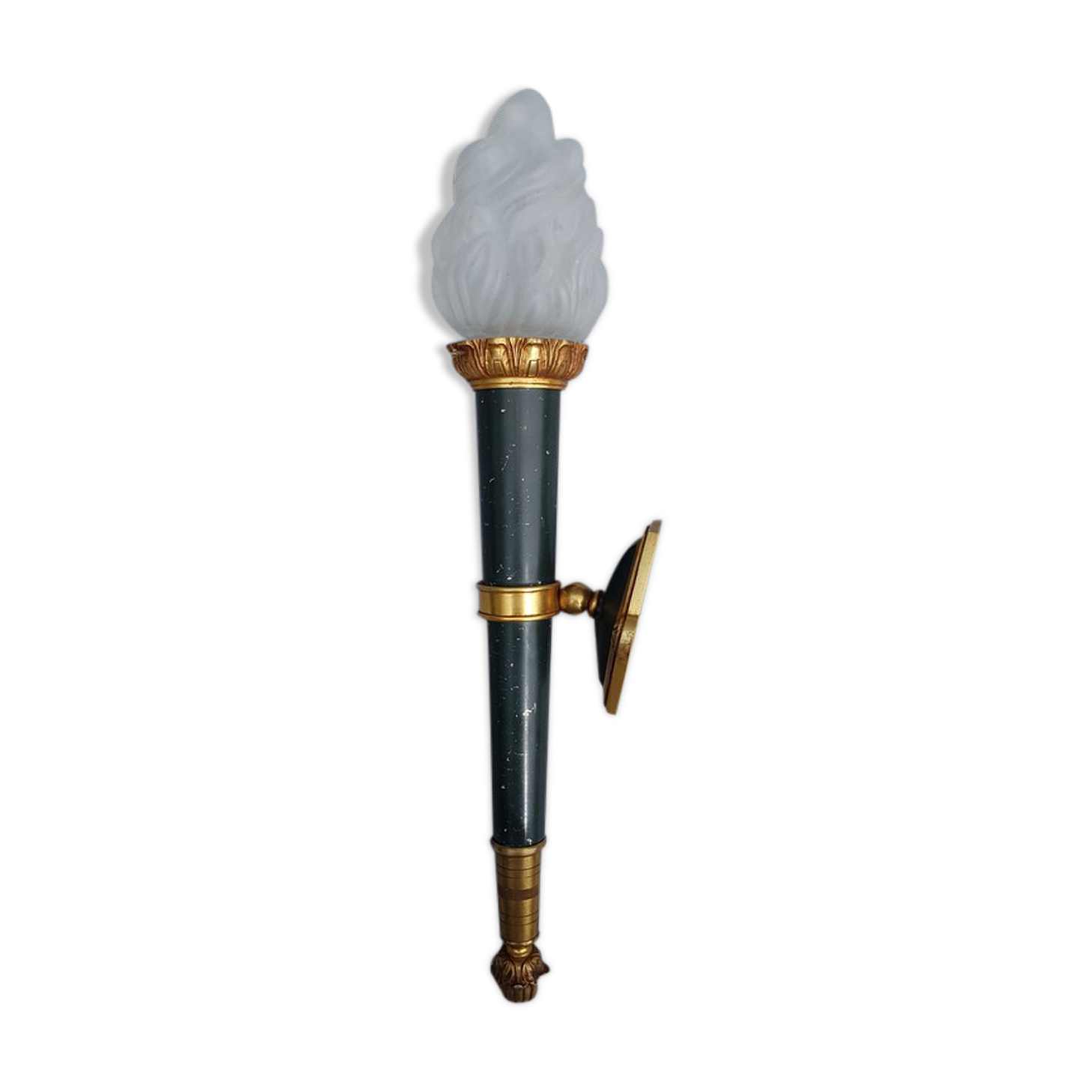 Neoclassical bronze wall lamp