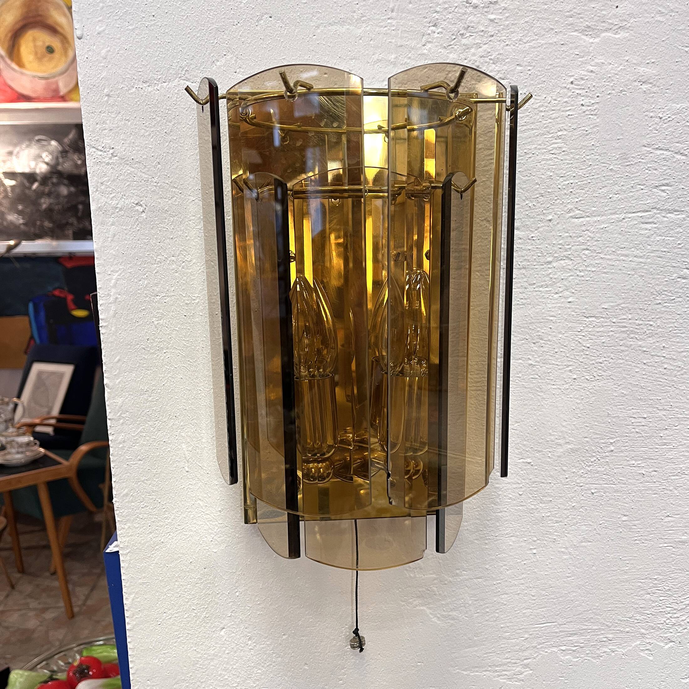 Wall lamp sconce in Hollywood Regency style, Sölken Leuchten, Germany, 1980