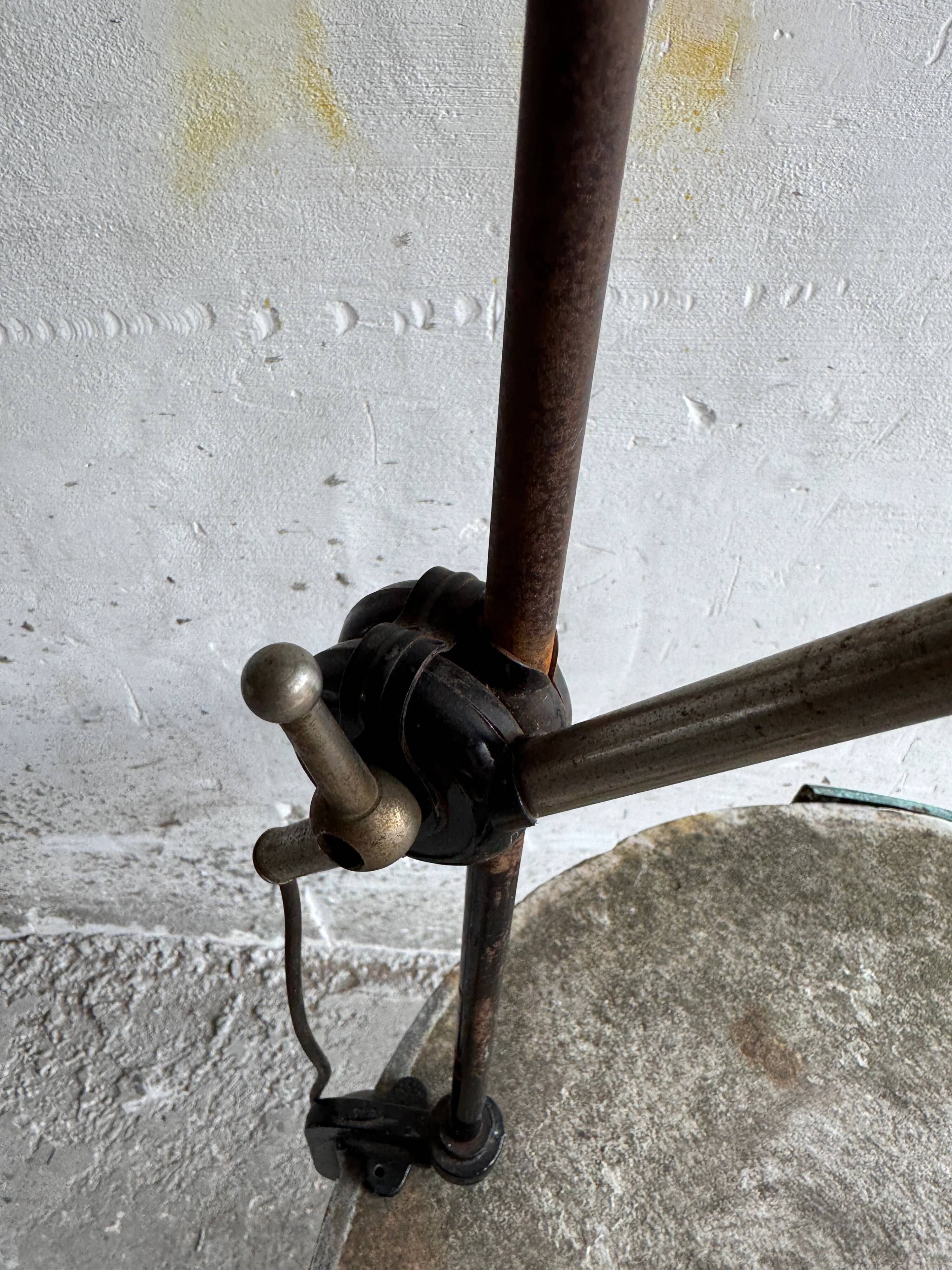 Vintage black industrial screw lamp