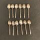 12 mocha spoons or coffee in Ercuis silver metal in their original box