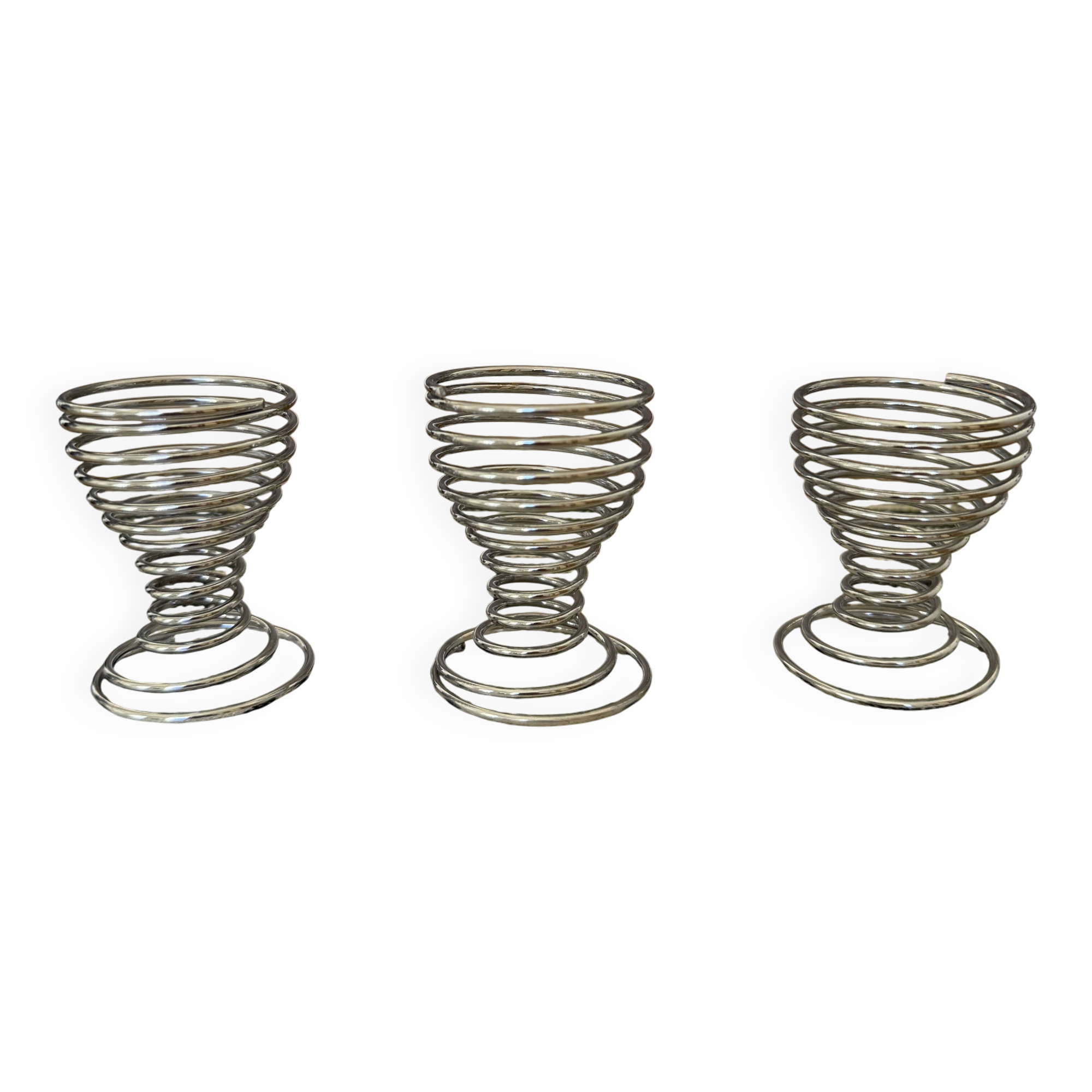 Lot de 3 coquetier spirale