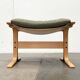 Mid-century Norwegian Siesta pouf in nubuck leather by Ingmar Relling for Westnofa, 1960s.