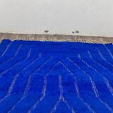 Azilal blue wool rug 250cm x 150cm