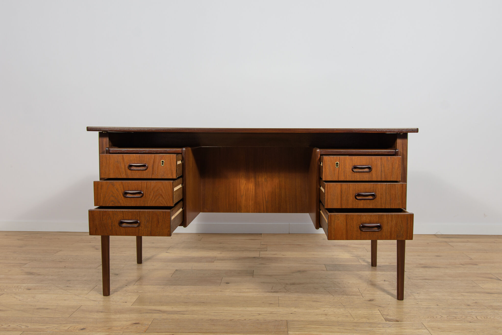 Mid-Century Freestanding Teak Desk, Denmark, 1960s
