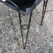 Table basse en fer forgé carrelée vintage