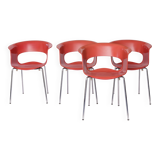 Set of 4 SCAB Design “Miss B” Chairs – Italian Stackable Chairs, 1990s