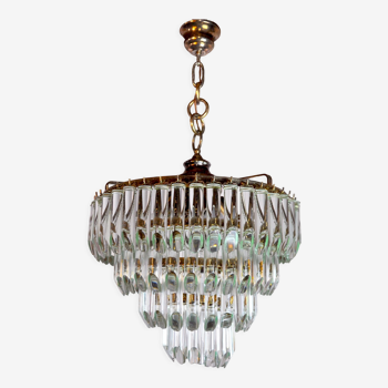 Lustre Venini, 4 niveaux, verre de murano, italie, 1970