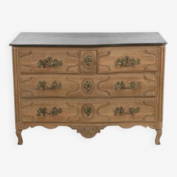 Louis XV chest of drawers in raw wood