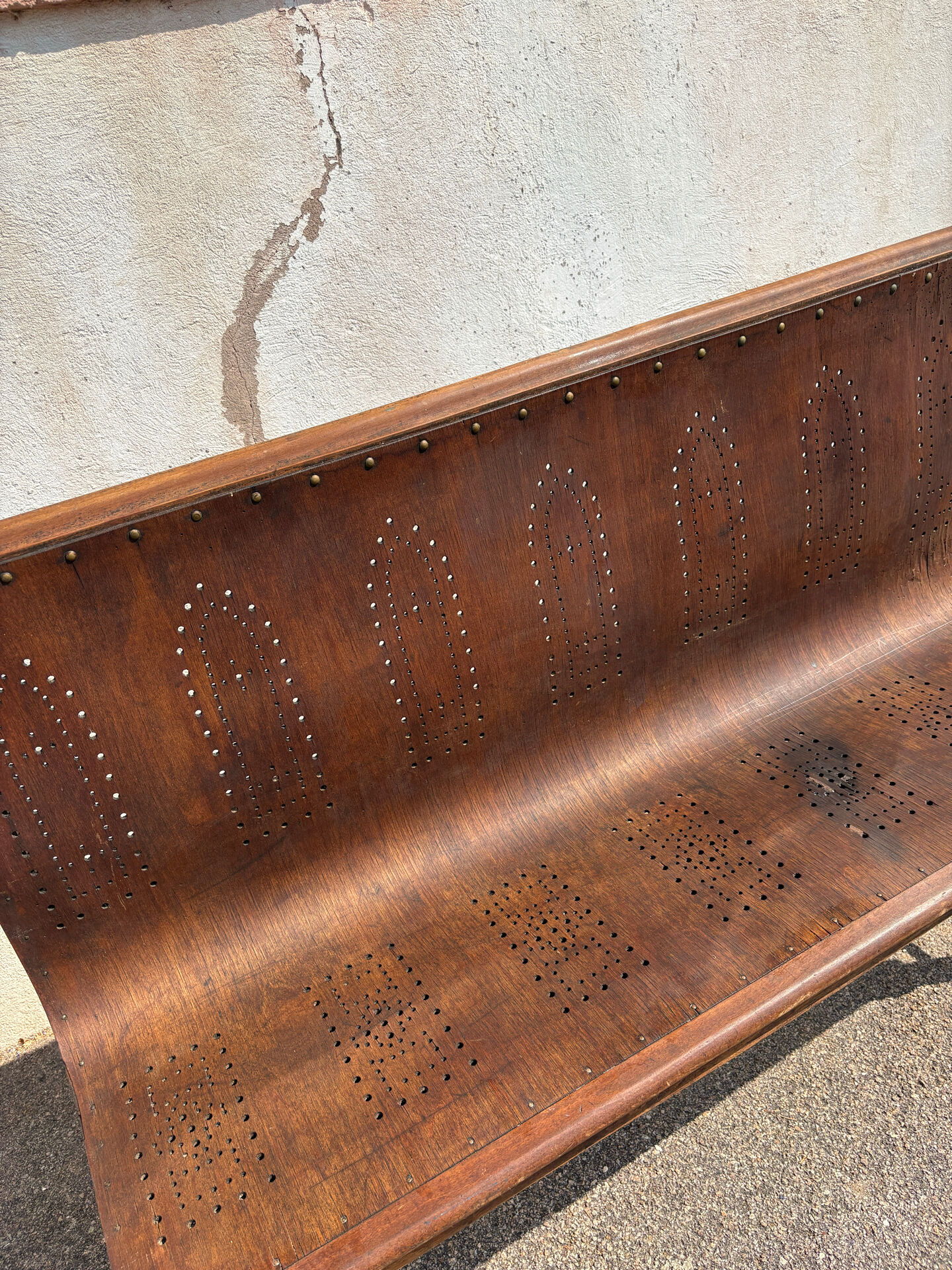 Wooden bistro bench