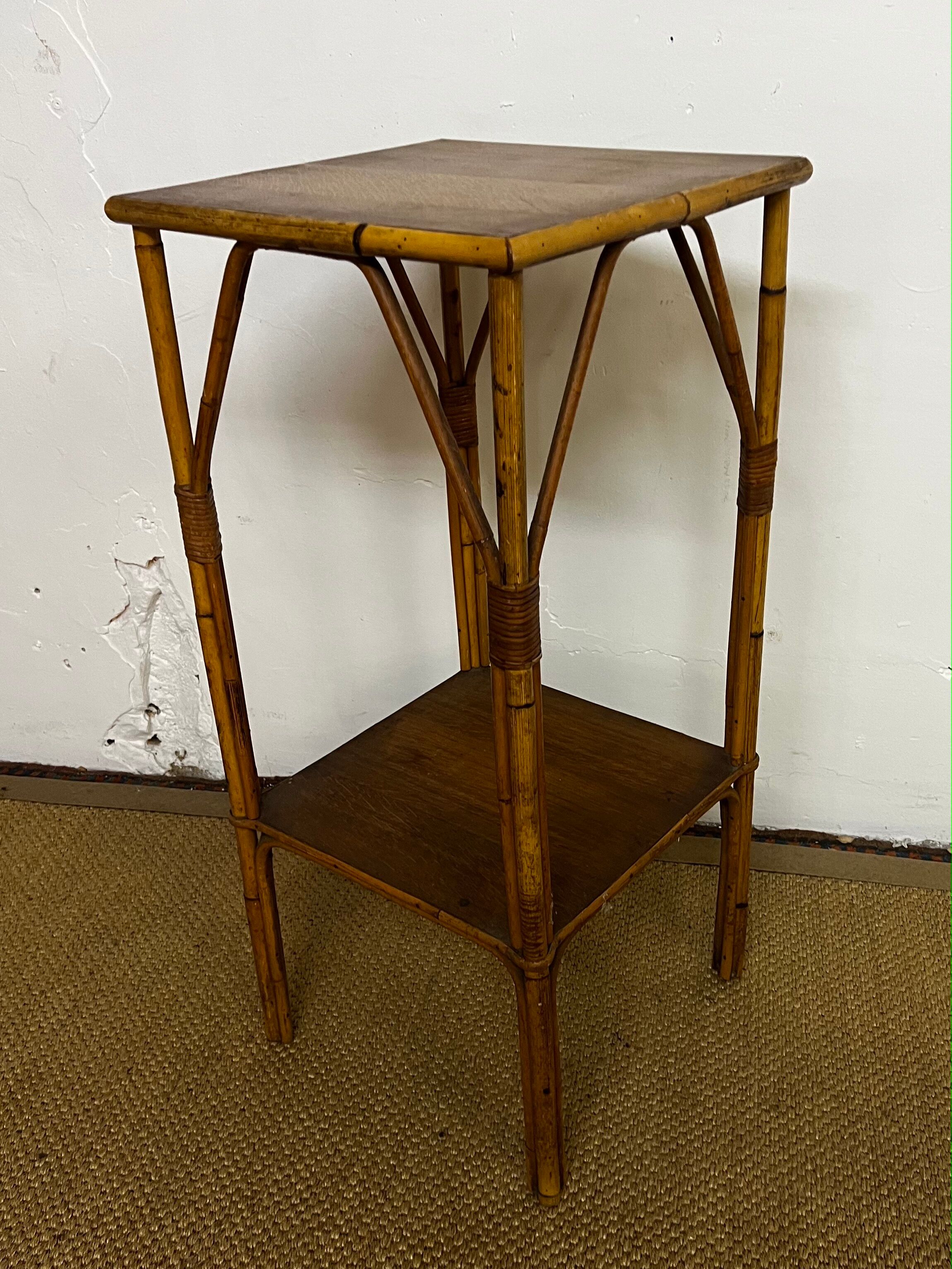 Rattan and bamboo selette