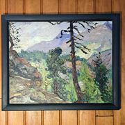 Pair of post-impressionist paintings signed BERJONNEAU, oil on cardboard.