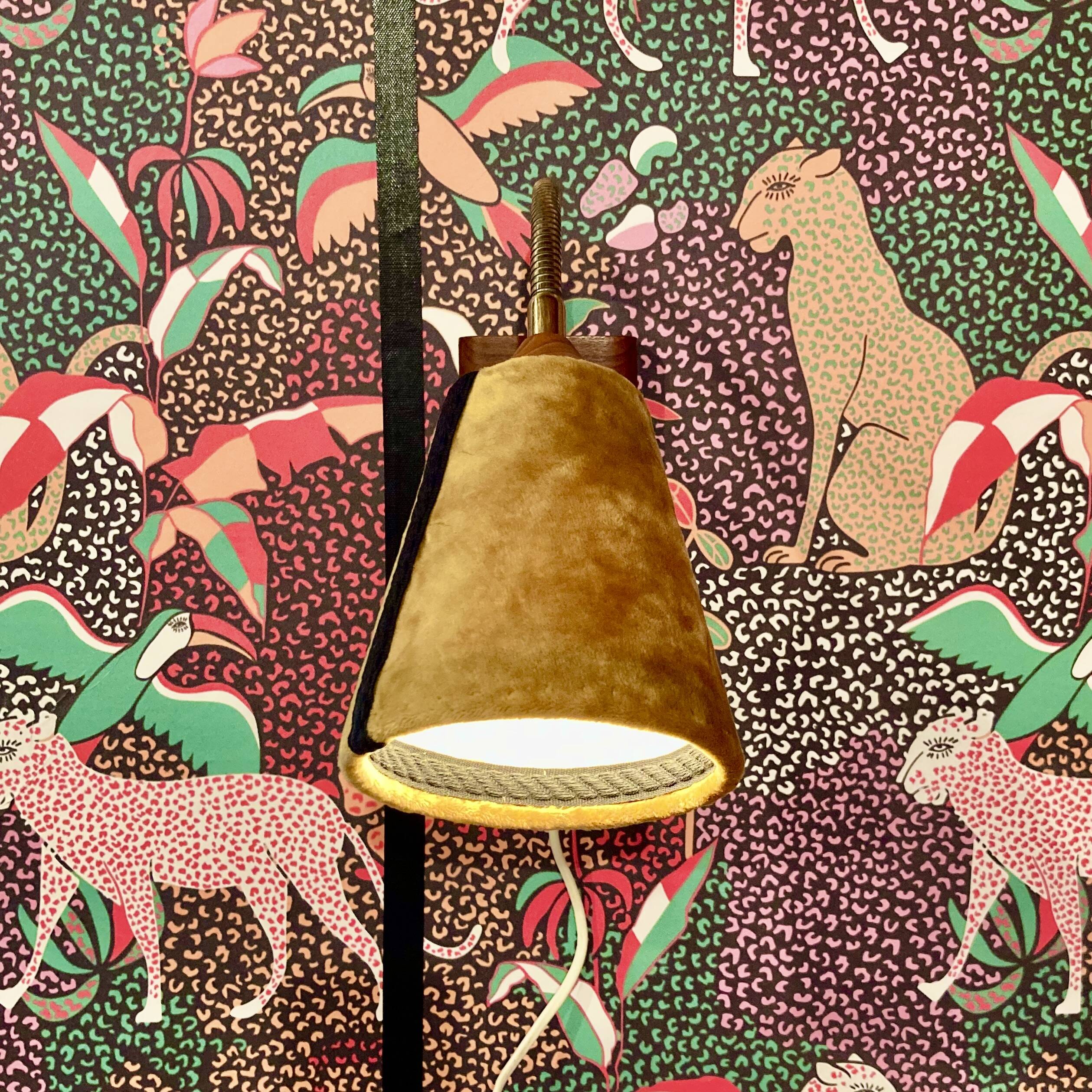 Pair of modular wall lights, Scandinavian design, 1950s.