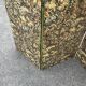 Grand paravent ancien trois panneaux tissu floral 200 cm