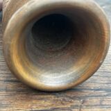 Turned and carved wooden vase, mid-20th century