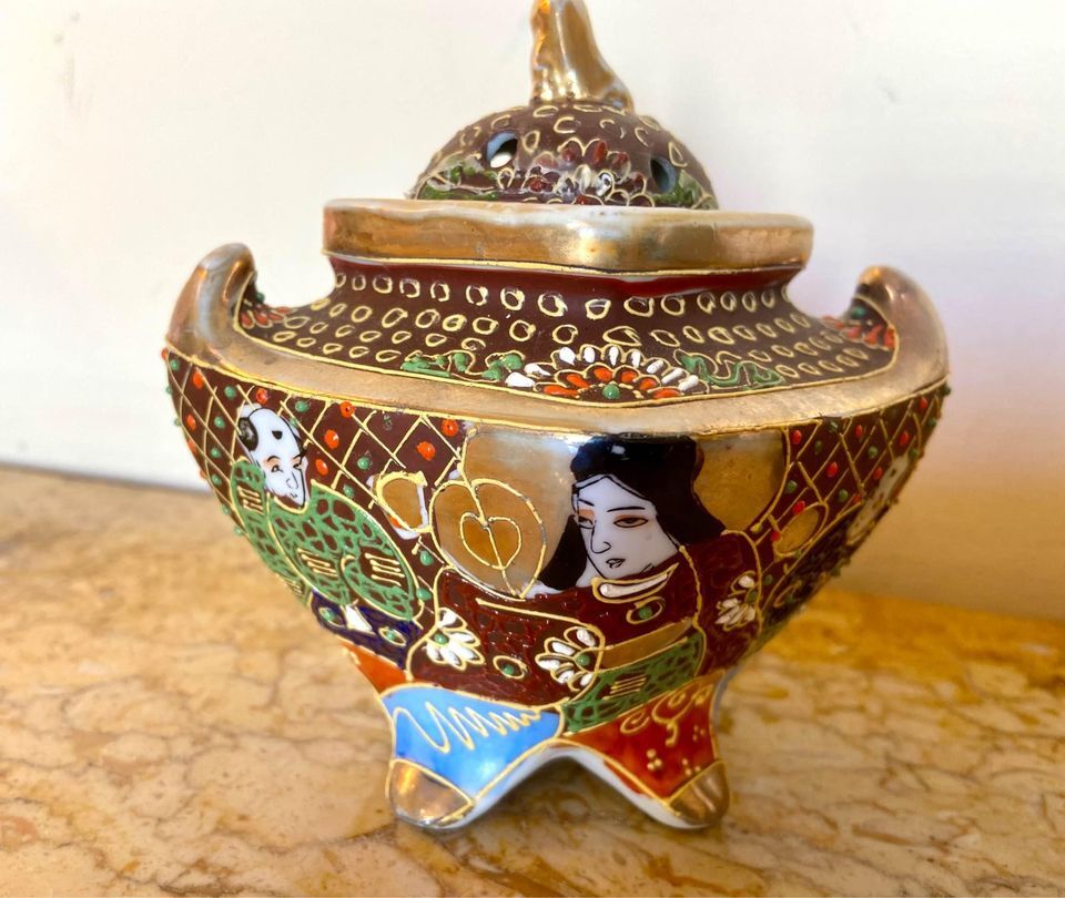 Ancient Japanese Satsuma Incense Burner