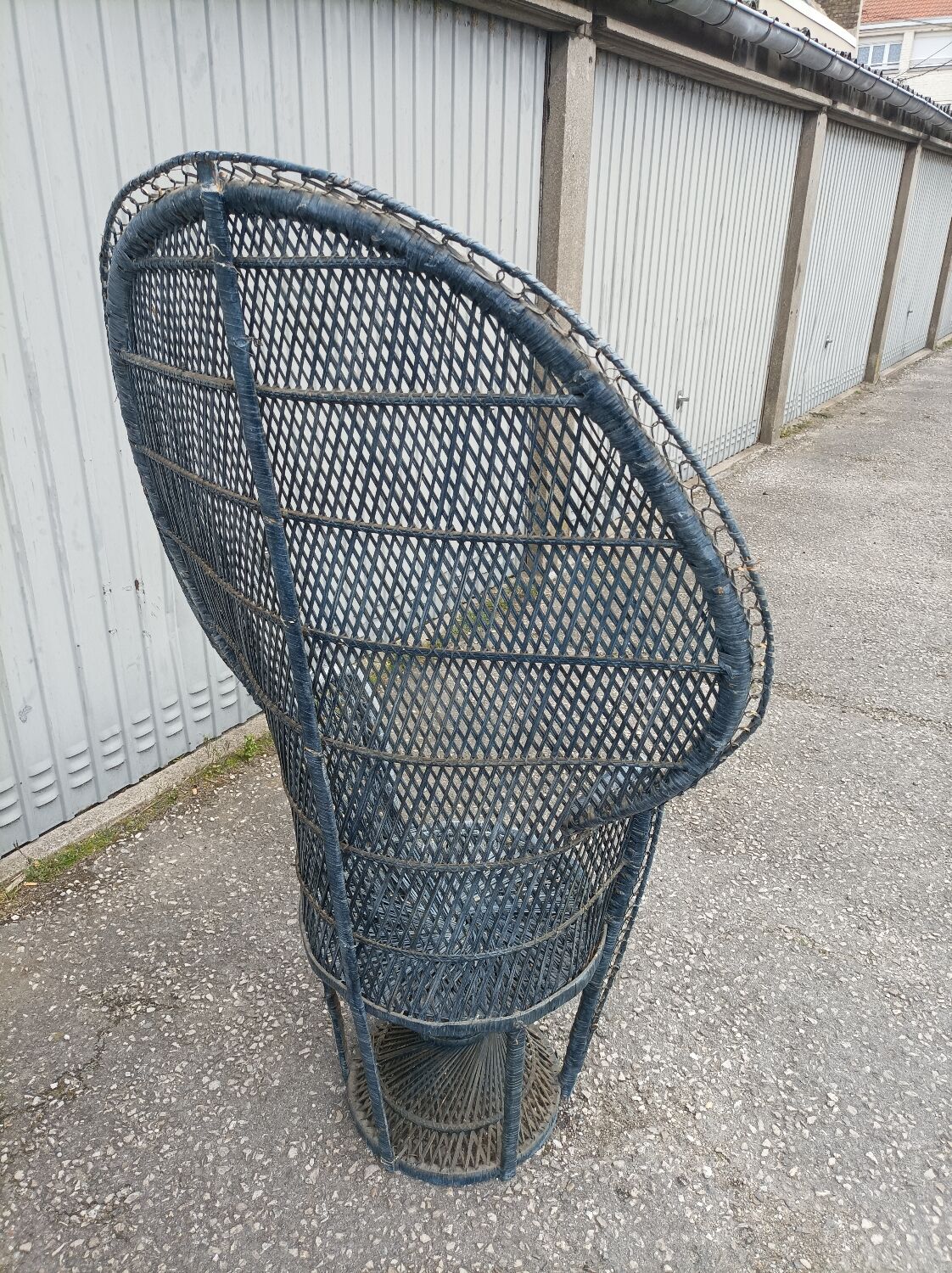 Armchair Emmanuelle wicker vintage rattan