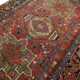 Antique Heriz Handmade Wool Persian Rug 1890- 145x195cm