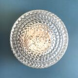Round ceiling light in molded glass