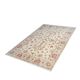 Cream Wool Area Rug, Handwoven Floral Carpet, Traditional Decor 190x128cm