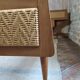 Lit et chaise bois et rotin