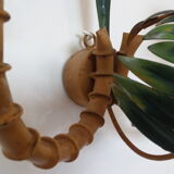 Vintage bamboo wall lamp