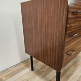 Commode en teck des années 1970 à trois tiroirs