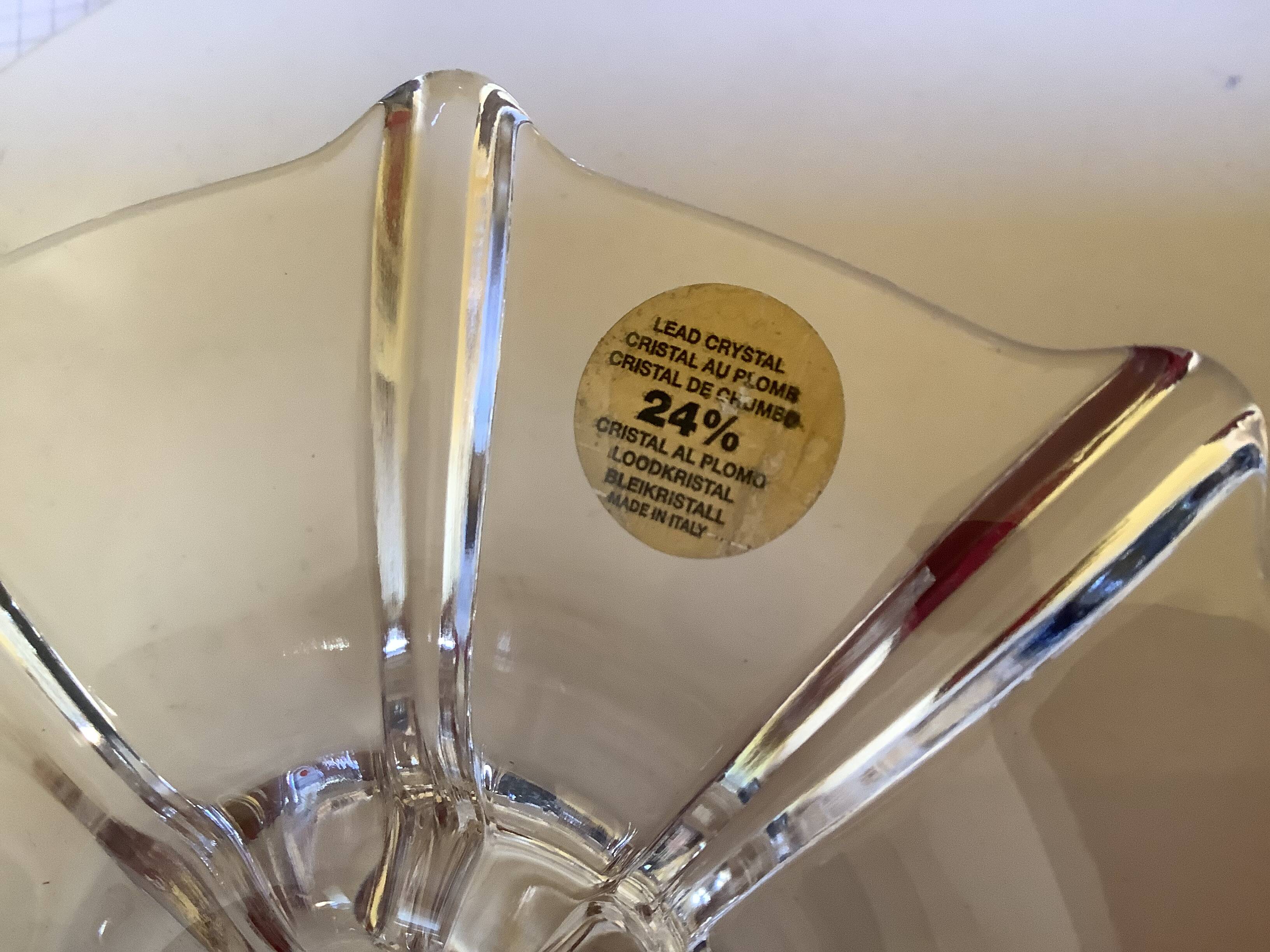 Pair of crystal candle holders RCR Italy