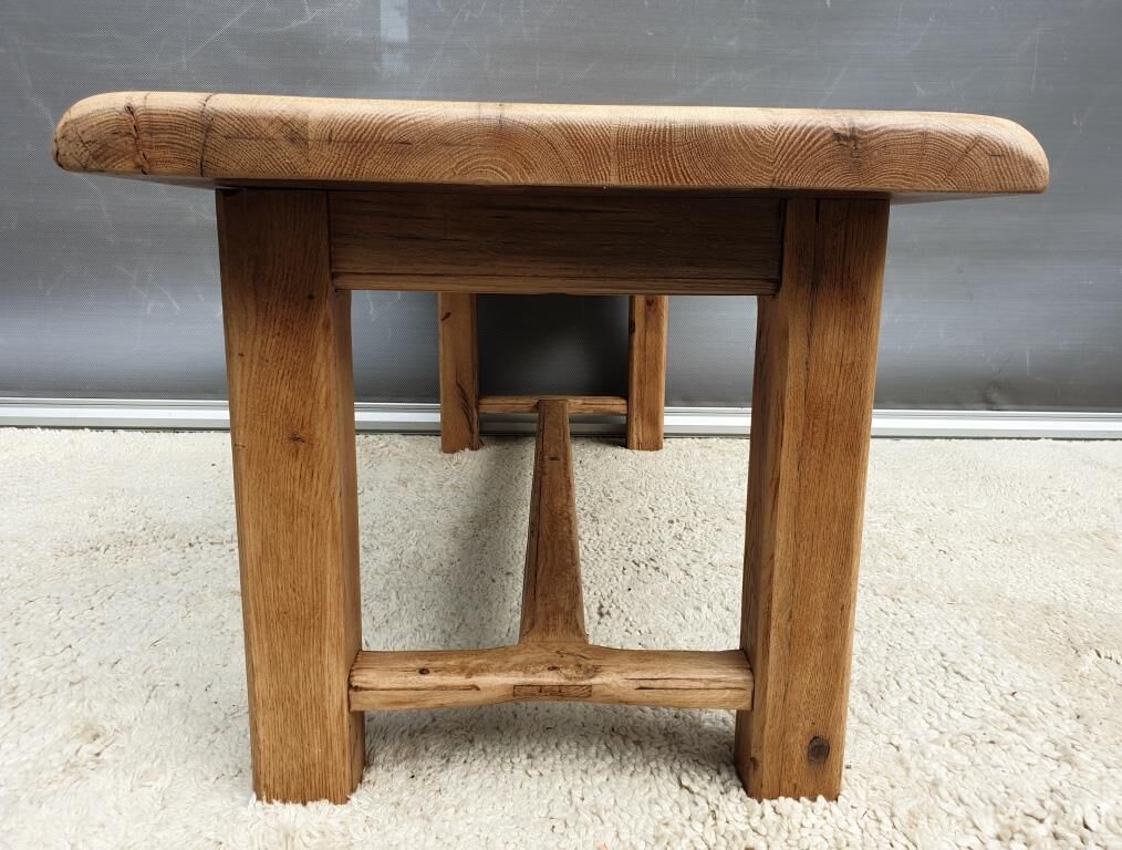 Farmhouse coffee table raw oak natural shade