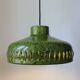 Suspension émaillée vert olive, scandinave, 1960-1970