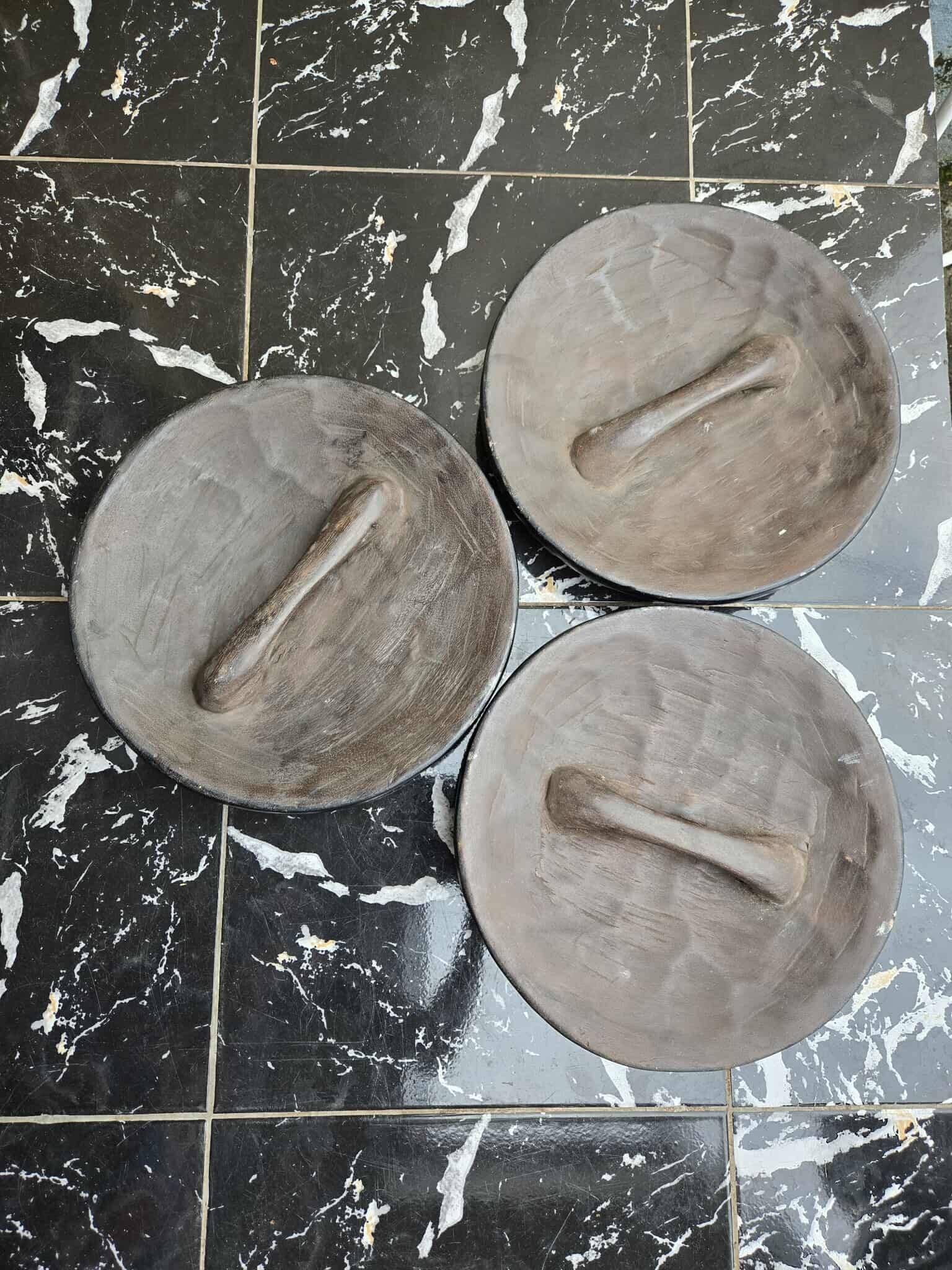 Set of 3 Traditional African Bamiléké Shields