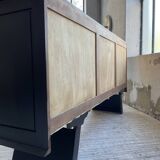 Brutalist black sideboard from the 60s