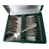 Box of 12 silver-plated metal teaspoons 15 G