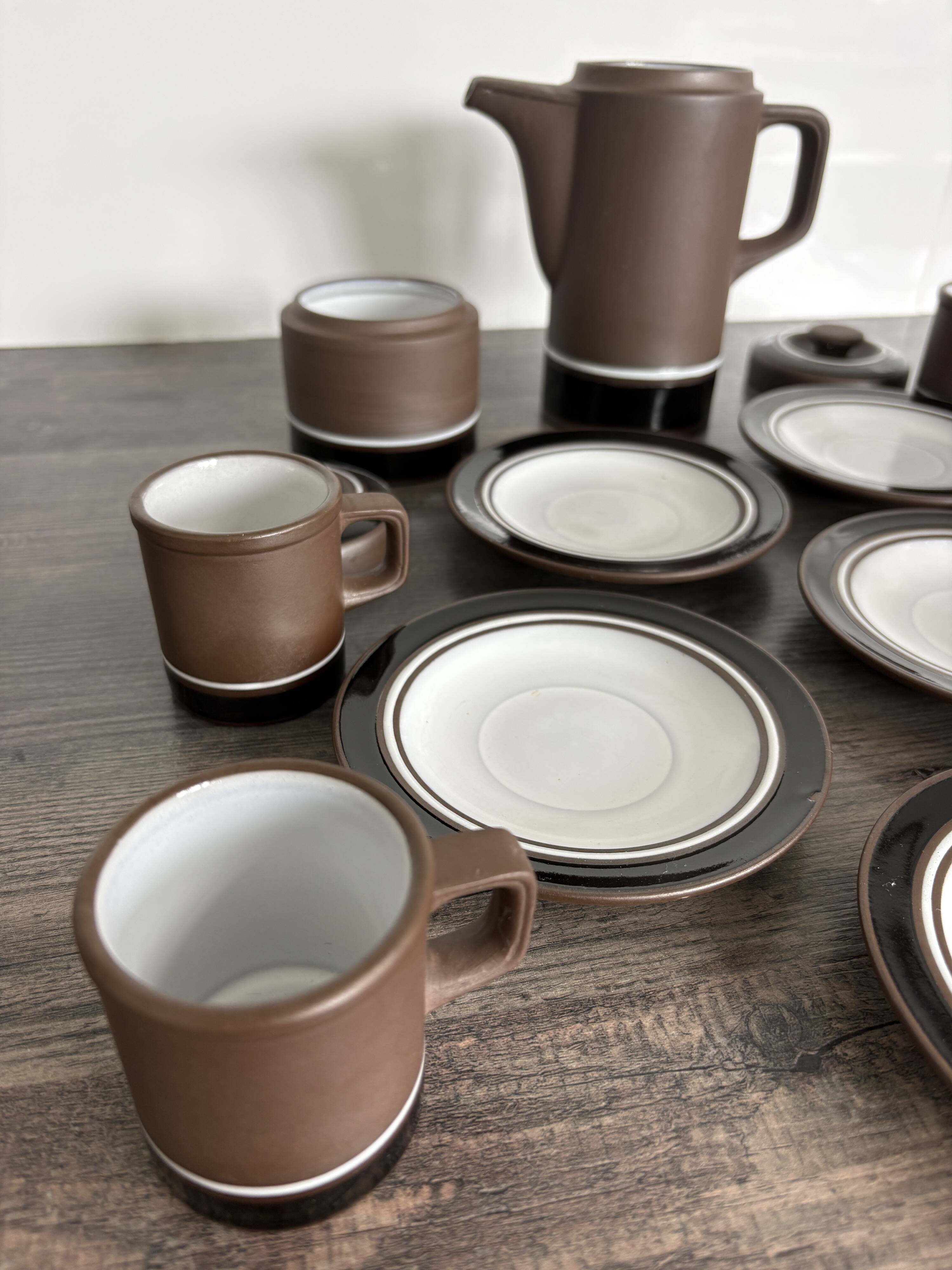 Vintage River Dolphin coffee service – Matte stoneware