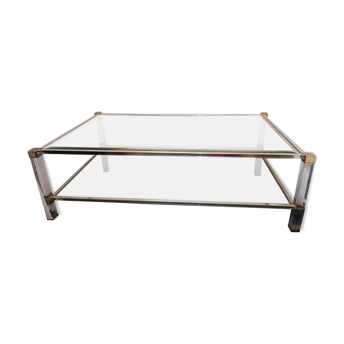Pierre Vandel coffee table model Altu Glass and altuglas