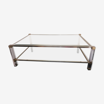 Pierre Vandel coffee table model Altu Glass and altuglas