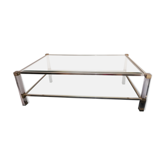 Table basse Pierre Vandel modèle Altu verre et altuglas