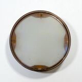 50 cm - Large round vintage wall mirror in smoked Plexiglas - 1960s-70s