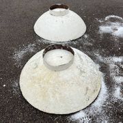 Pair of planter bowls Willy Guhl 1960 Fibrocement