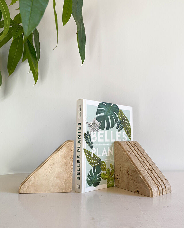 Pair of greenhouse travertine books Cerri Nestore