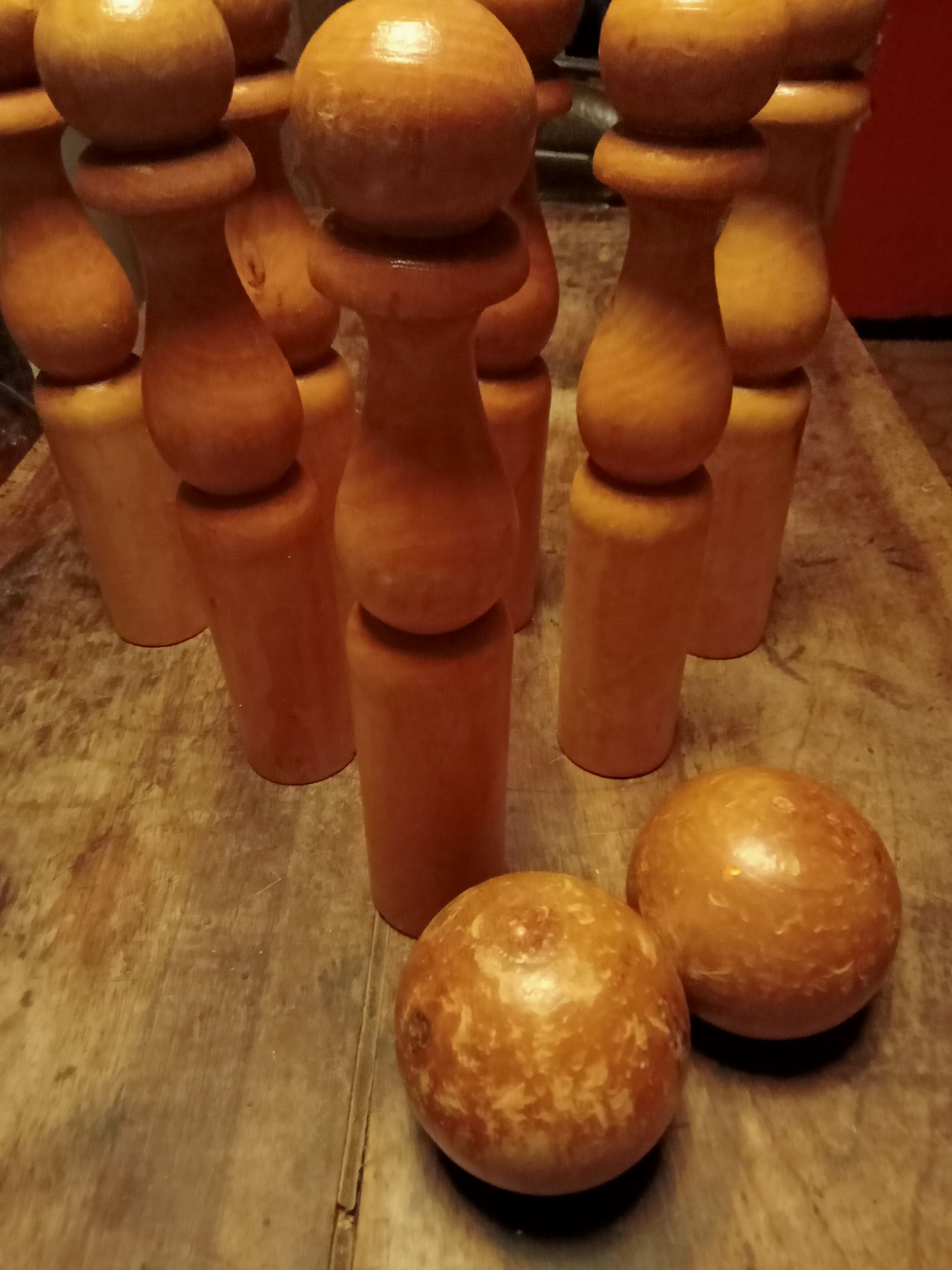 Wooden bowling
