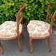 Pair of Louis XV chairs in carved walnut.