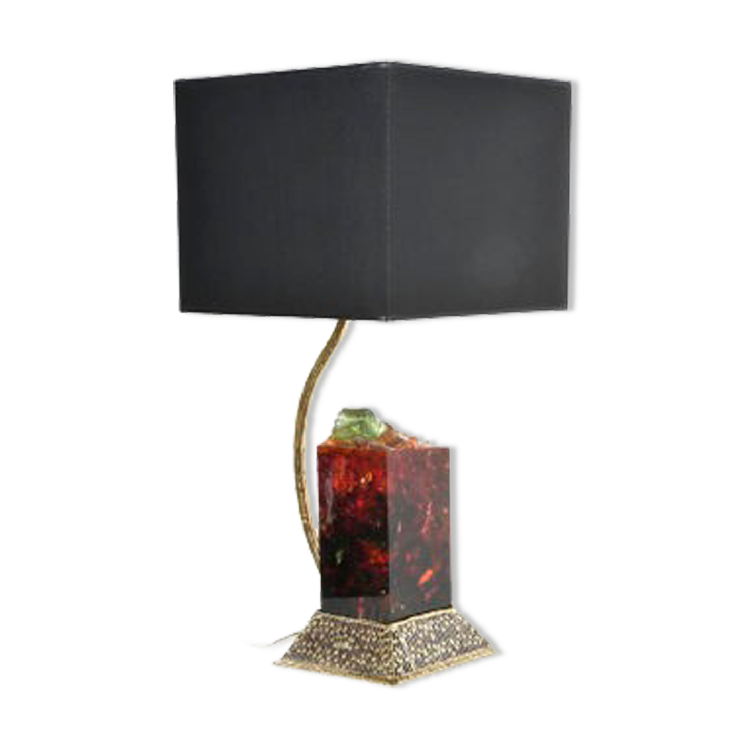 Fractal resin lamp by Henri Fernandez