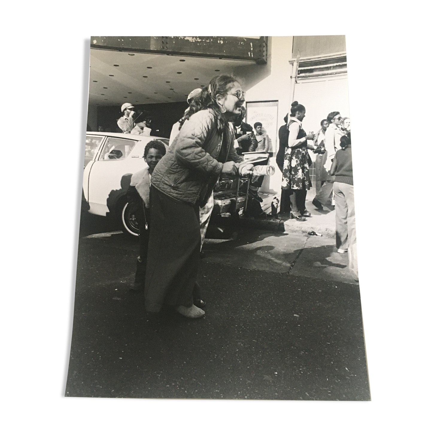 Print street scene music USA 80s