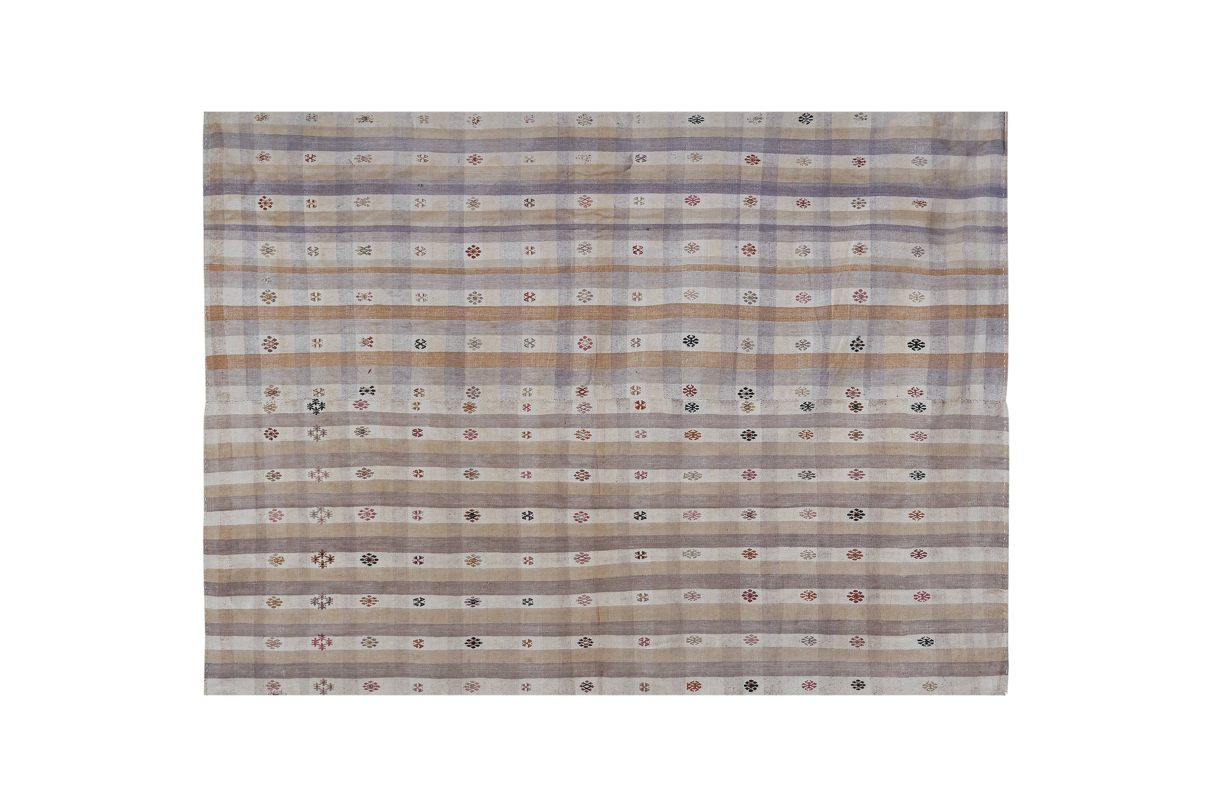 Vintage Turkish Oushak Rug Handwoven 182x260 cm