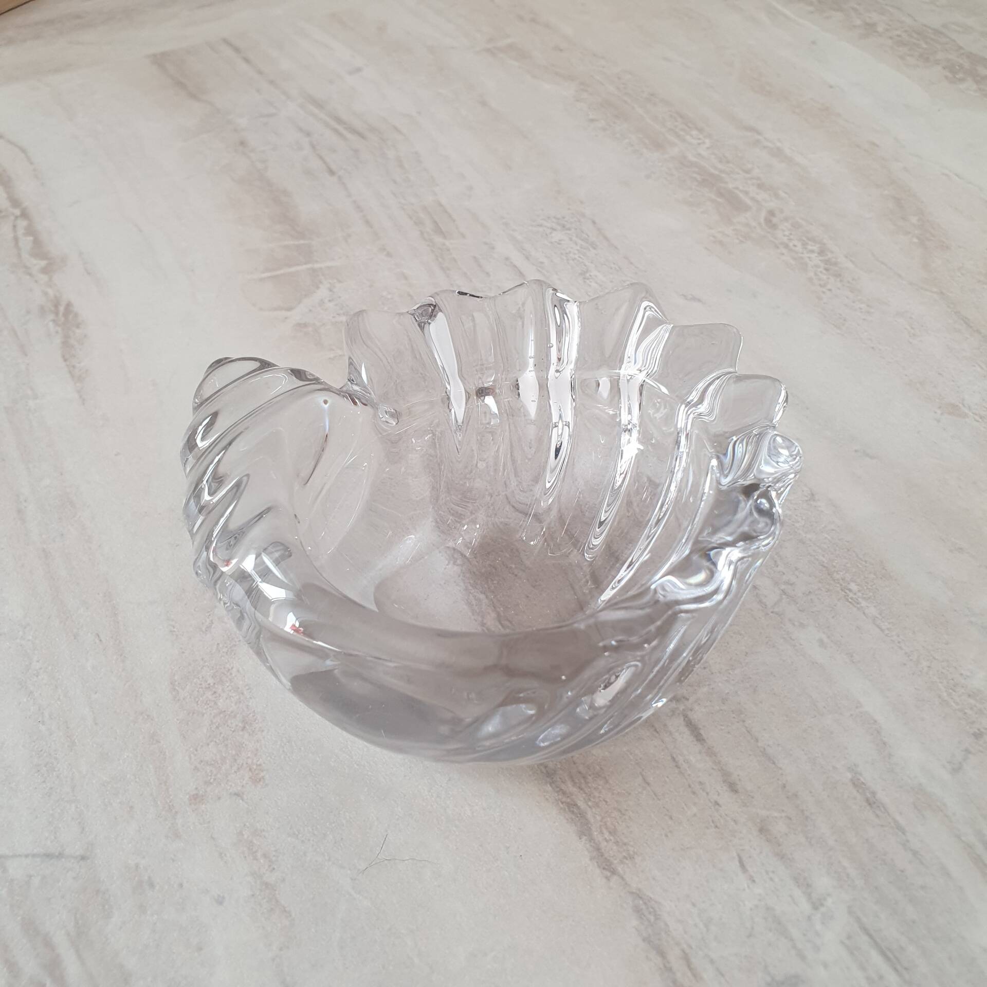 Vide-Poche coquillage en verre transparent