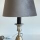 Lamp vintage steel and velvet candle holder