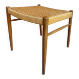 Scandinavian wooden and rope stool, 1950s-60s